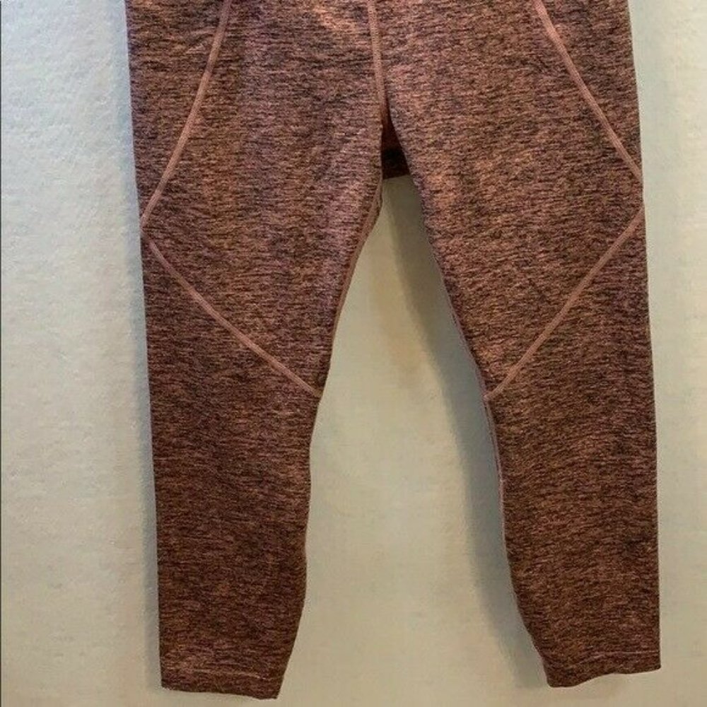 Mid-Rise Athletic/Workout Leggings, Pink and Black, Woman's Size X-Large - Picture 3 of 12